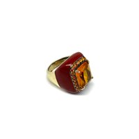 Ringe Giadan Dame in Silber Zircone MOD186 ARANCIONE - MOD186 ARANCIONE